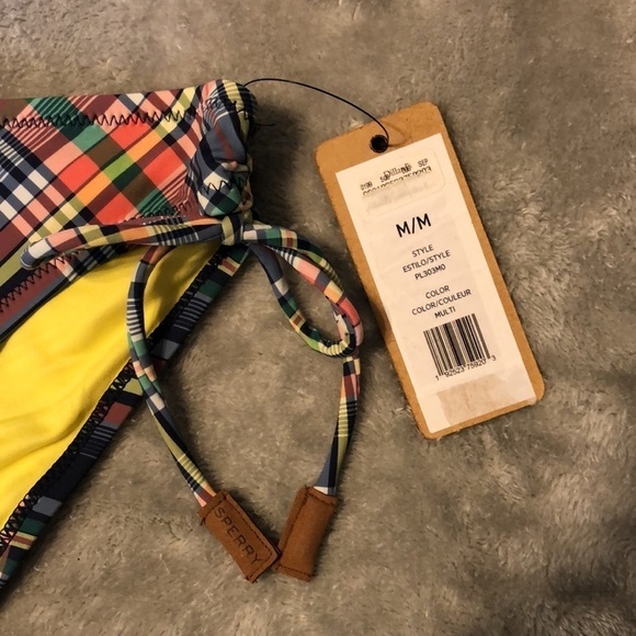 Sperry Bikini Bottom Plaid NEW M - Picture 3 of 6